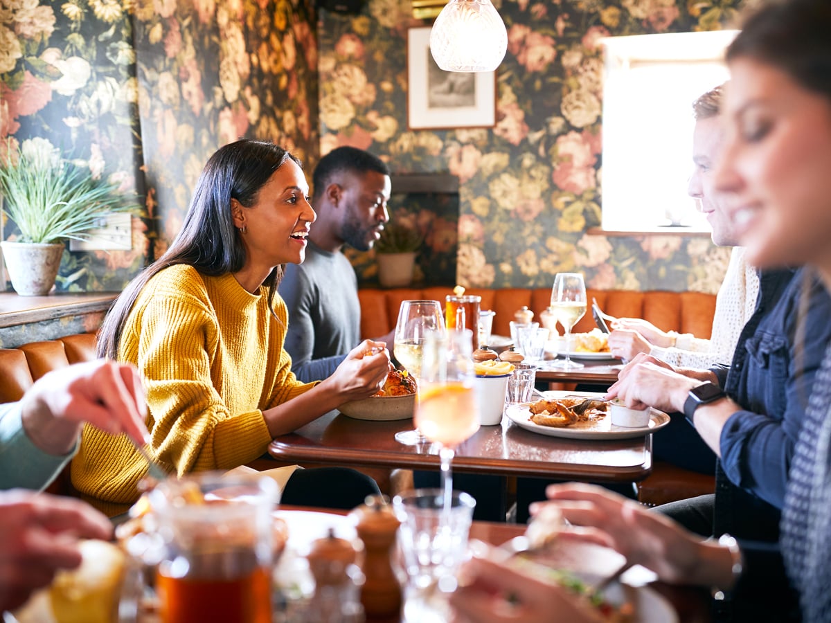 Diners in a restaurant