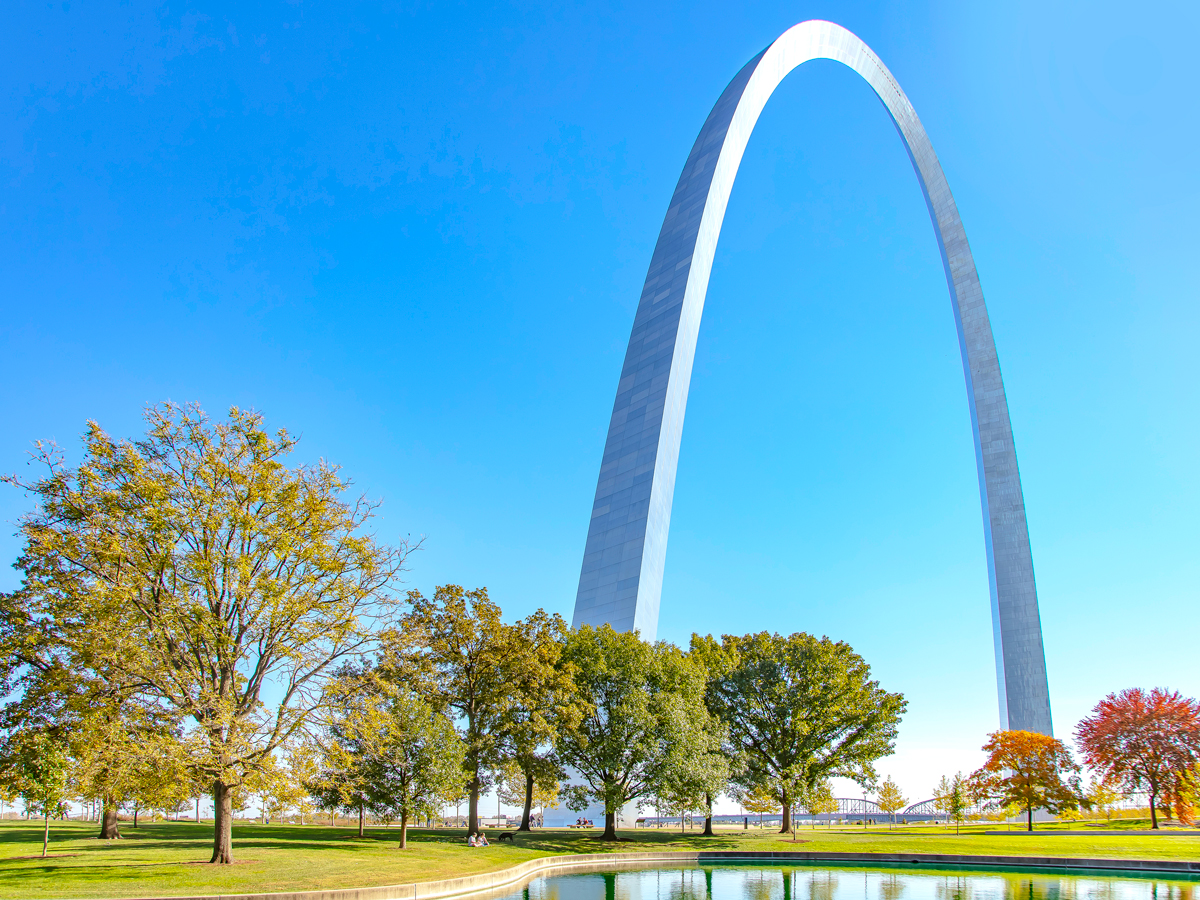 The Gateway Arch in St. Louis, Missouri