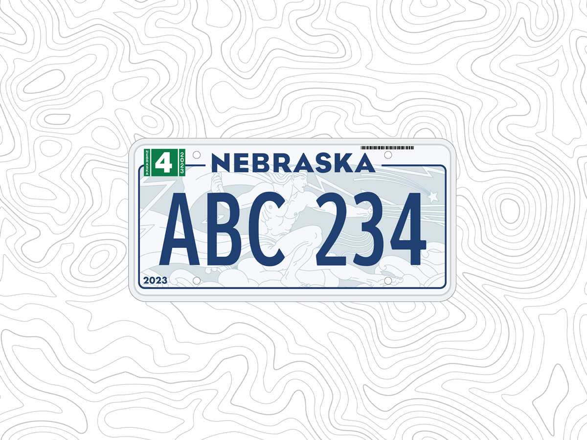 Nebraska license plate