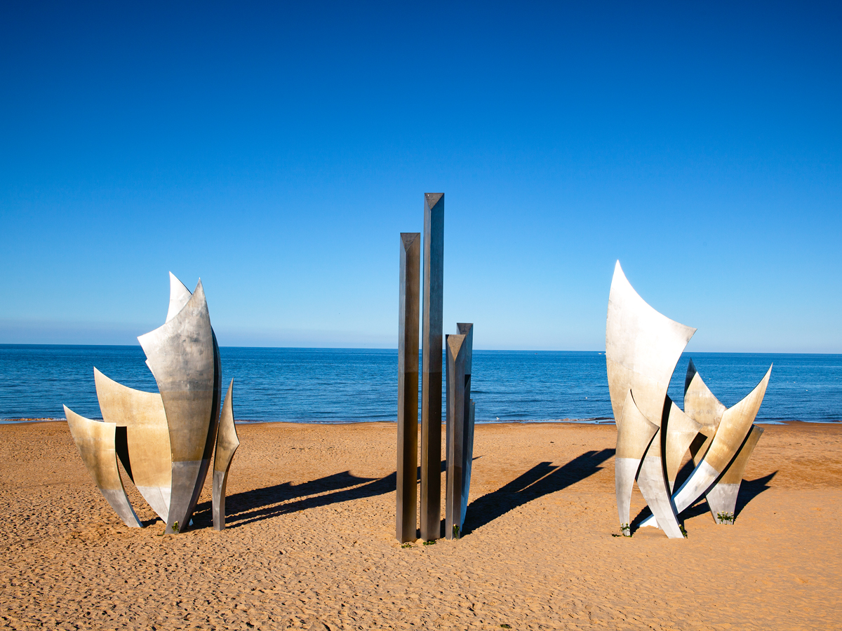 Omaha Beach memorial in Normandy, France