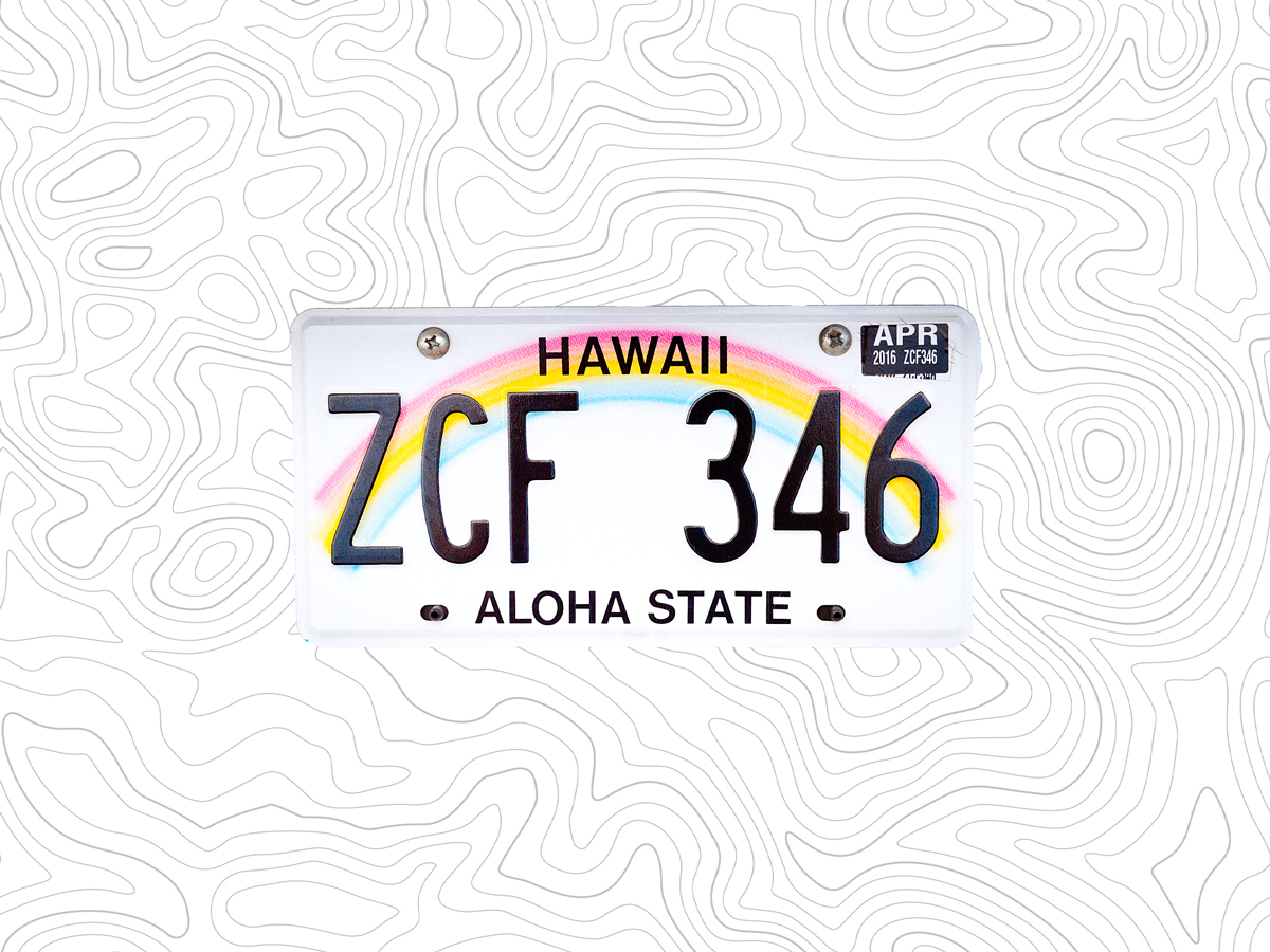 Hawaii license plate
