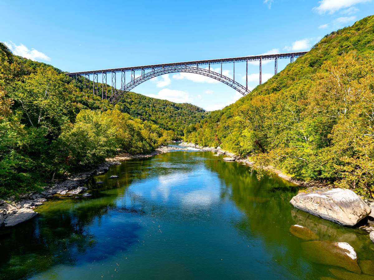 New River Gorge Bridge spanning the New River in West Virginia