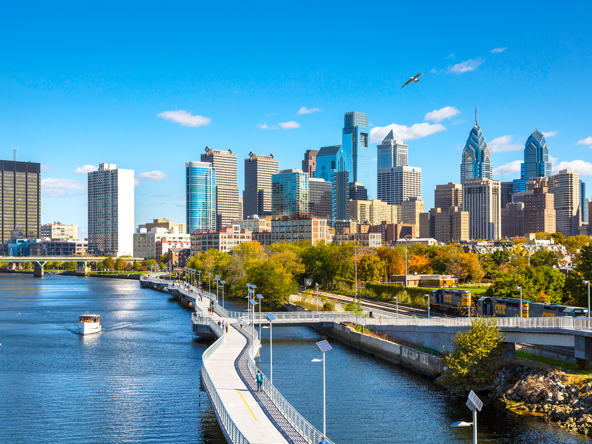 Schuylkill River and Philadelphia skyline