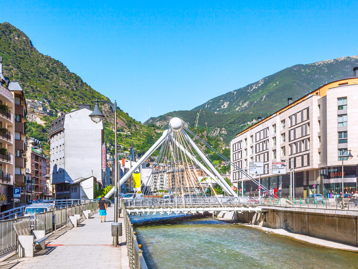 Pont de Paris Bridge in Andorra La Vella