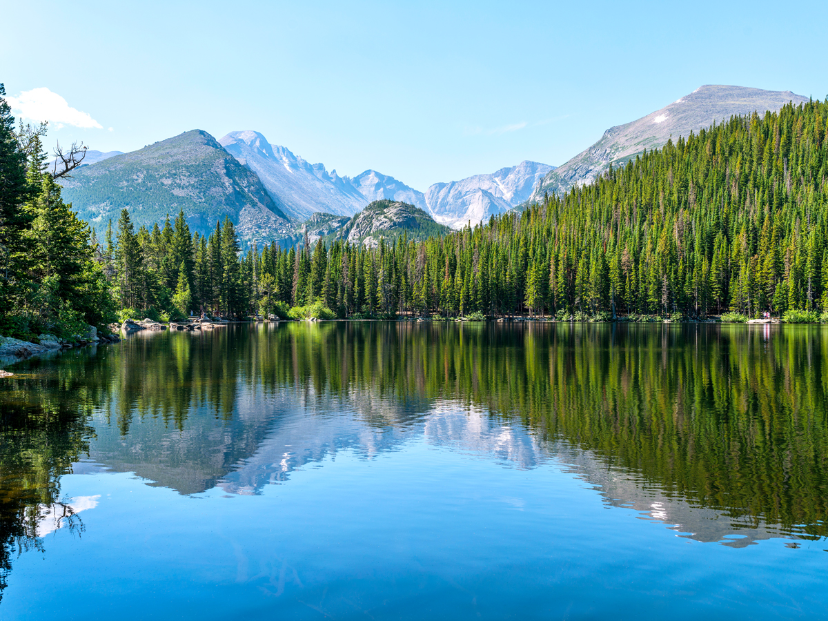 Landscape of Rocky Mountain National Park in Colorado