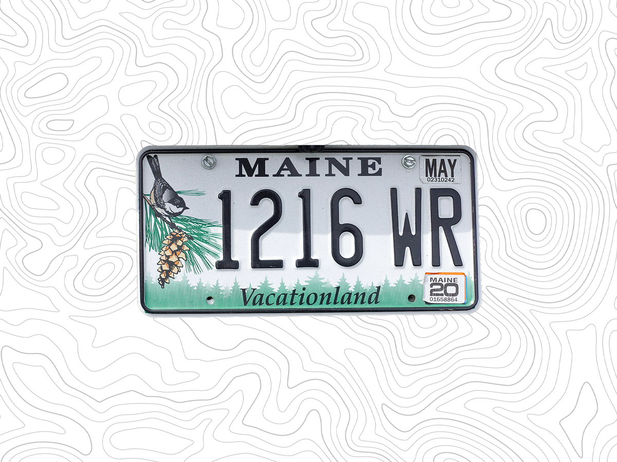 Maine license plate