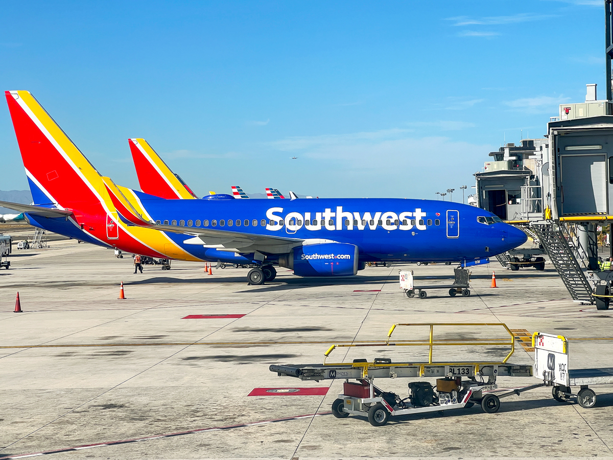Southwest Airlines Boeing 737 parked at gate