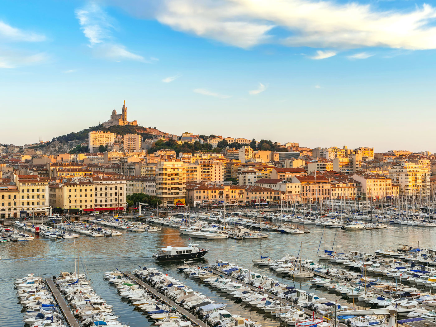 Aerial view of Port de Marseille, France