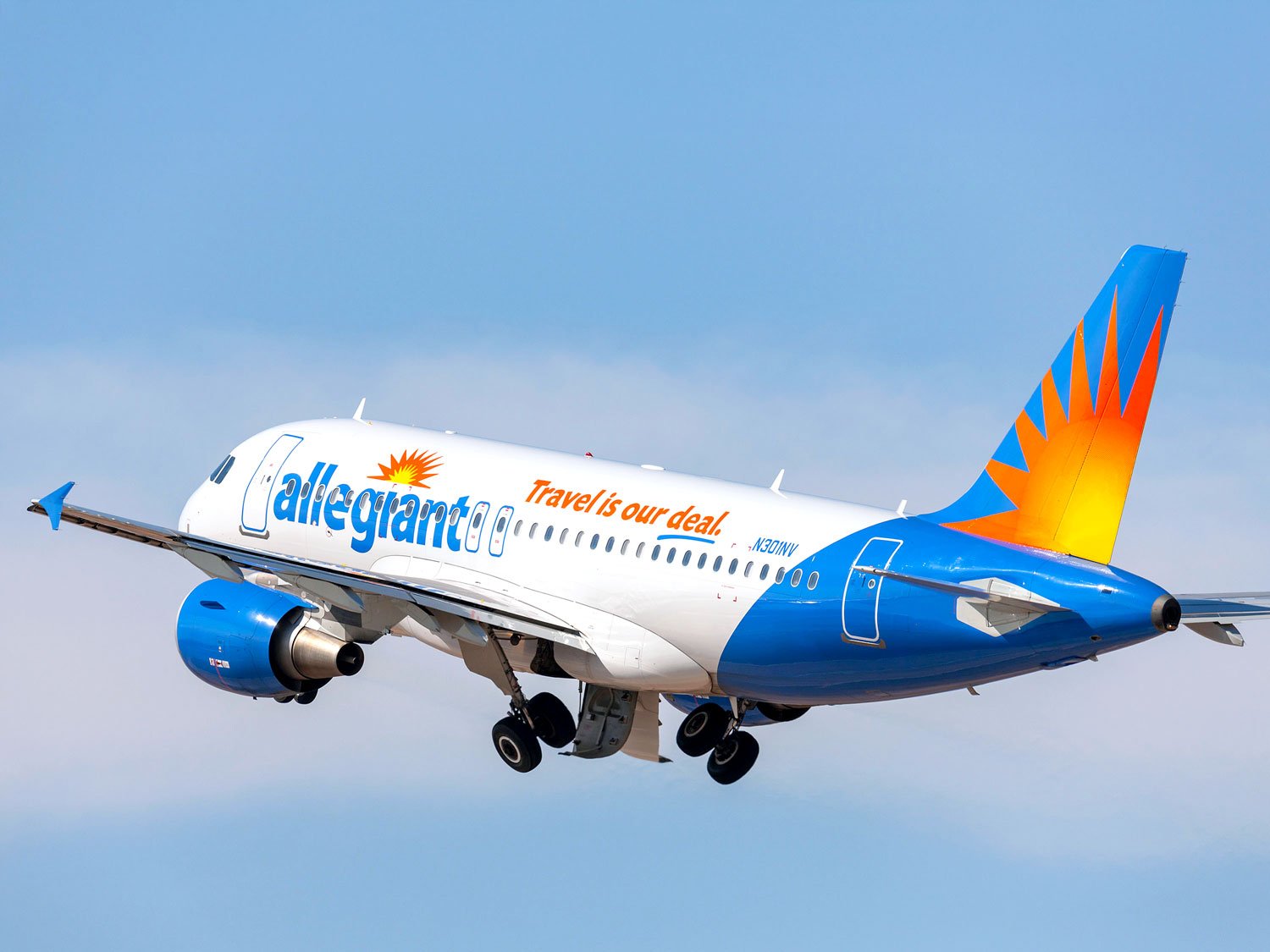 Allegiant Air jet taking off