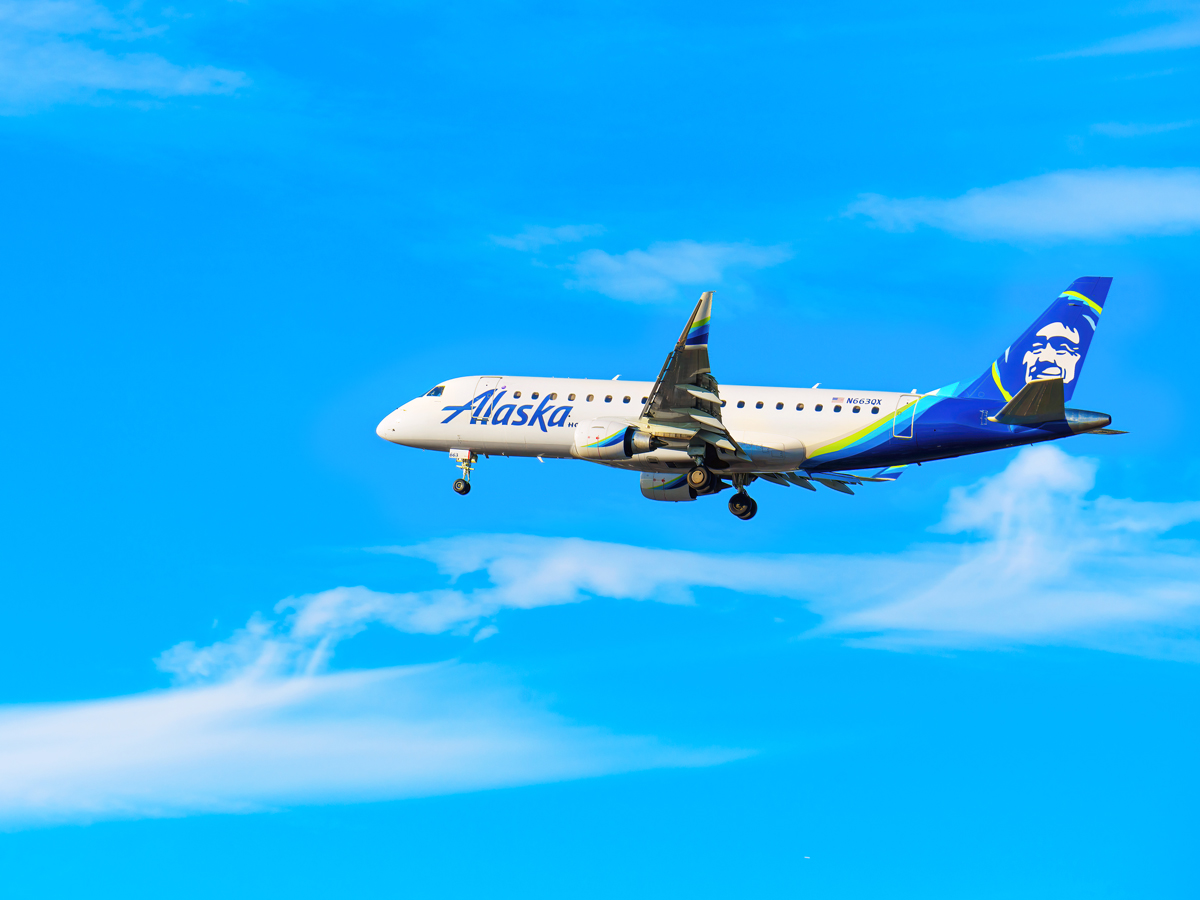 Alaska Airlines jet taking off