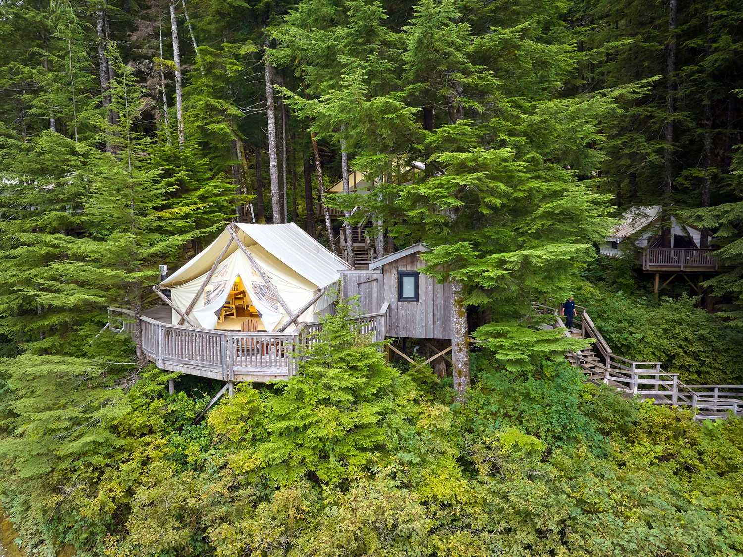 Tent at Clayoquot Wilderness Lodge in British Columbia