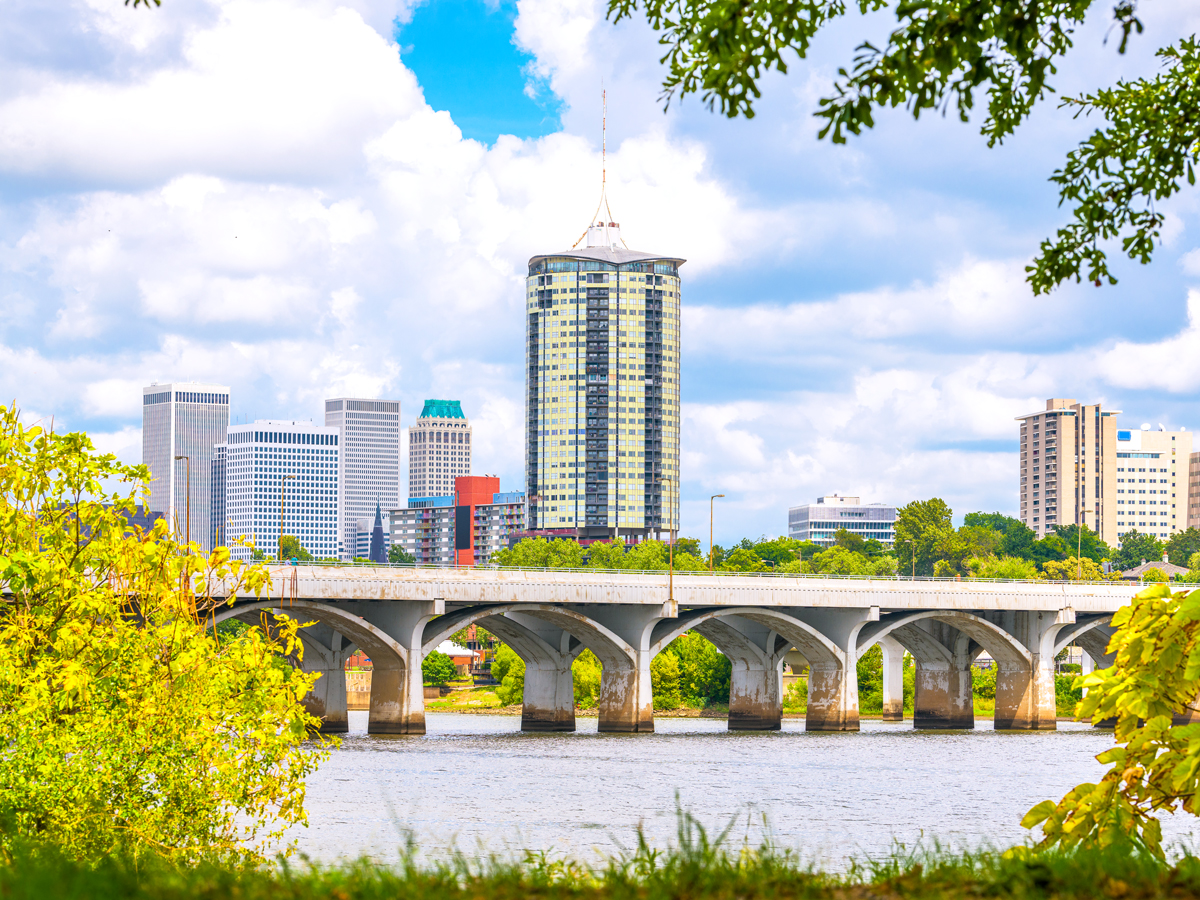 Bridge over Arkansas River in Tulsa, Oklahoma