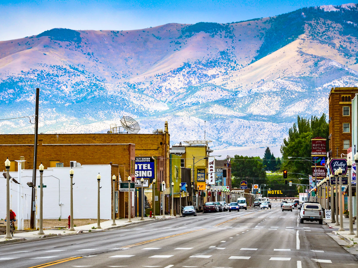 Route 50 through the town of Ely, Nevada