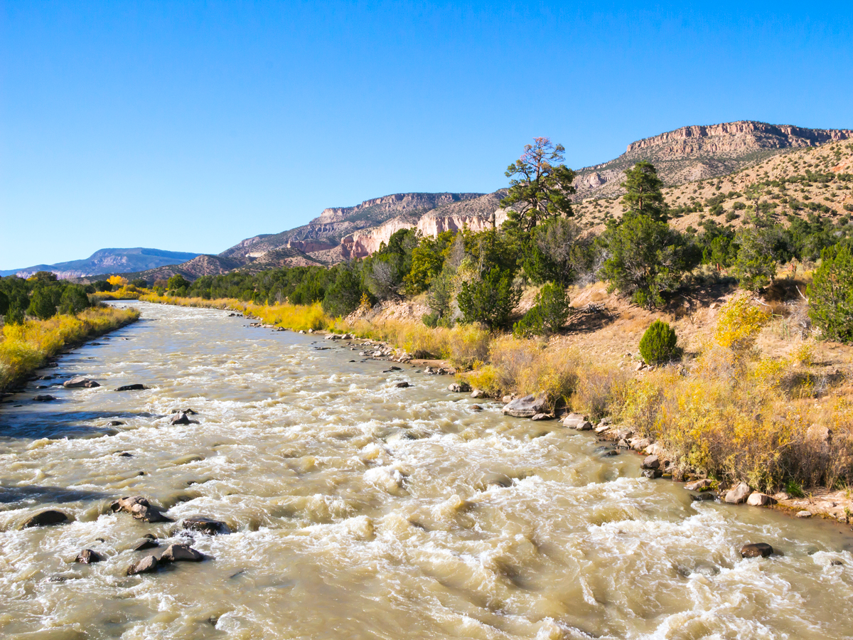 River flowing alongside the Continental Divide Trail
