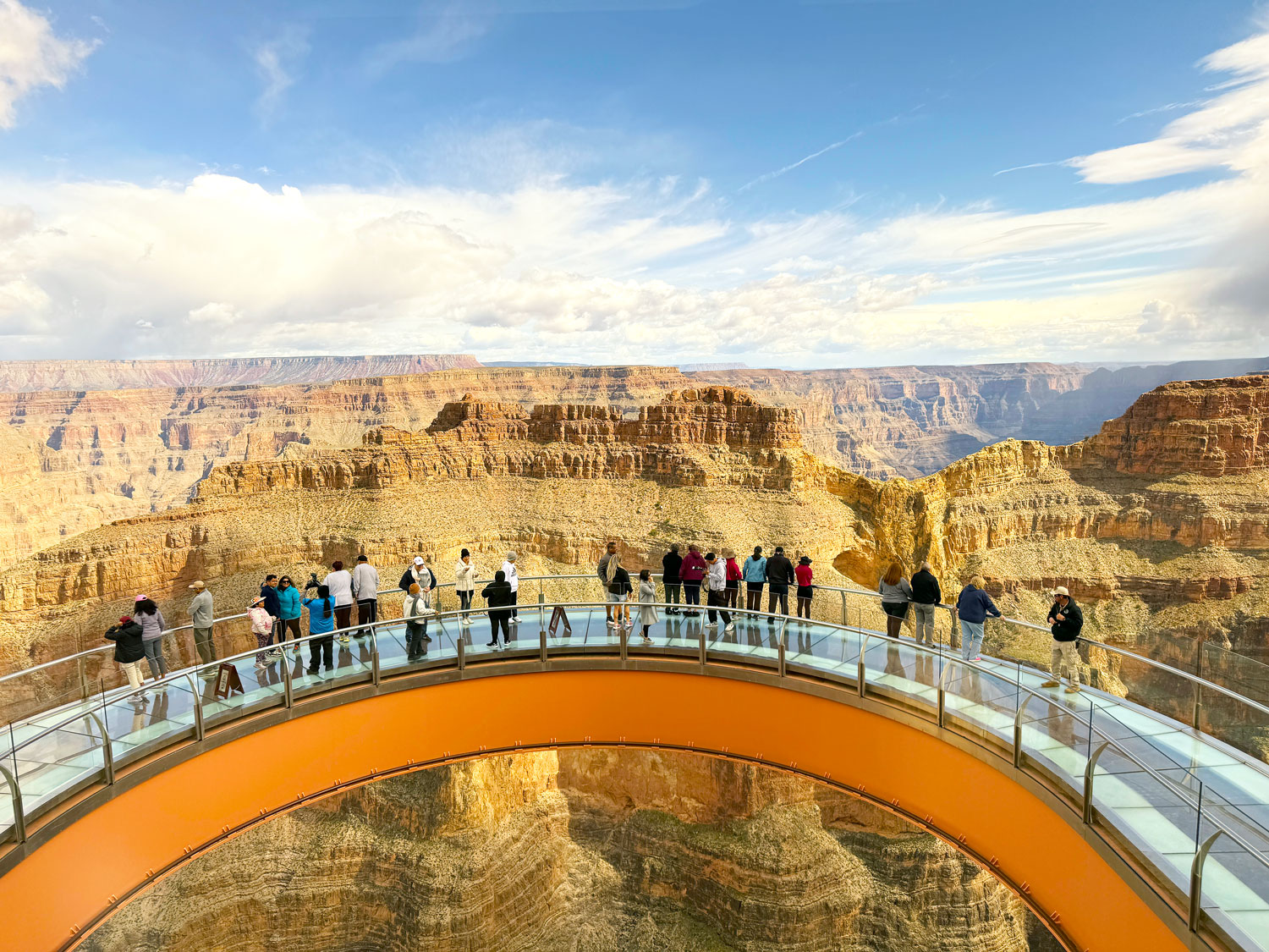 Visitors on the Grand Canyon Skywalk in Arizona