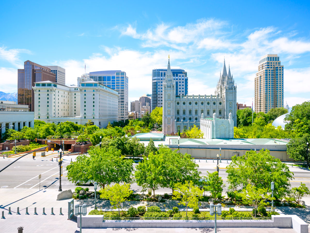 Skyline of Salt Lake City, Utah