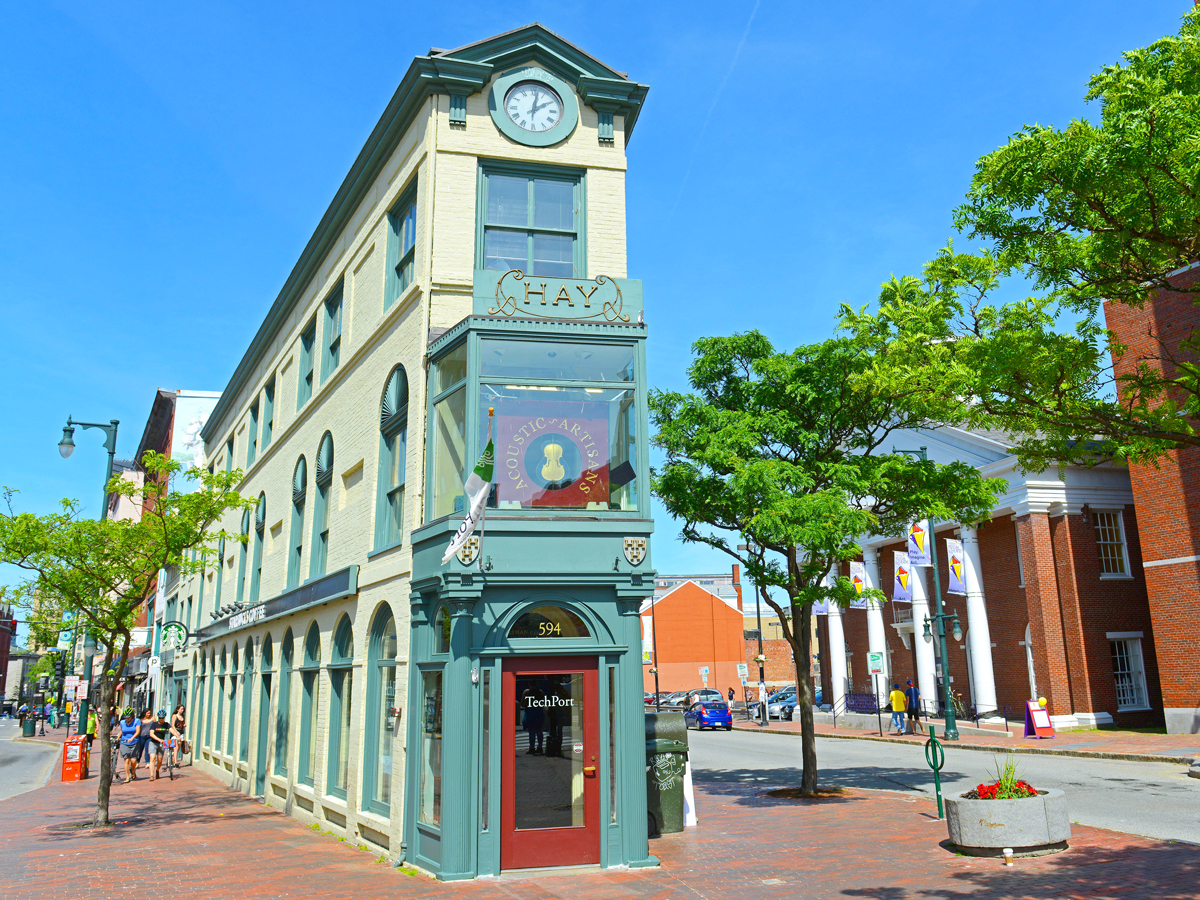 H.H. Hay flatiron building in Portland, Maine