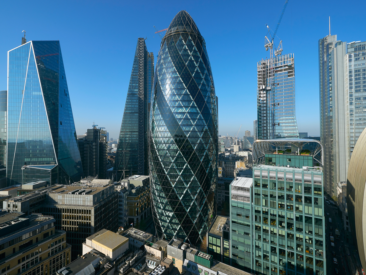 The Gherkin amid London skyline