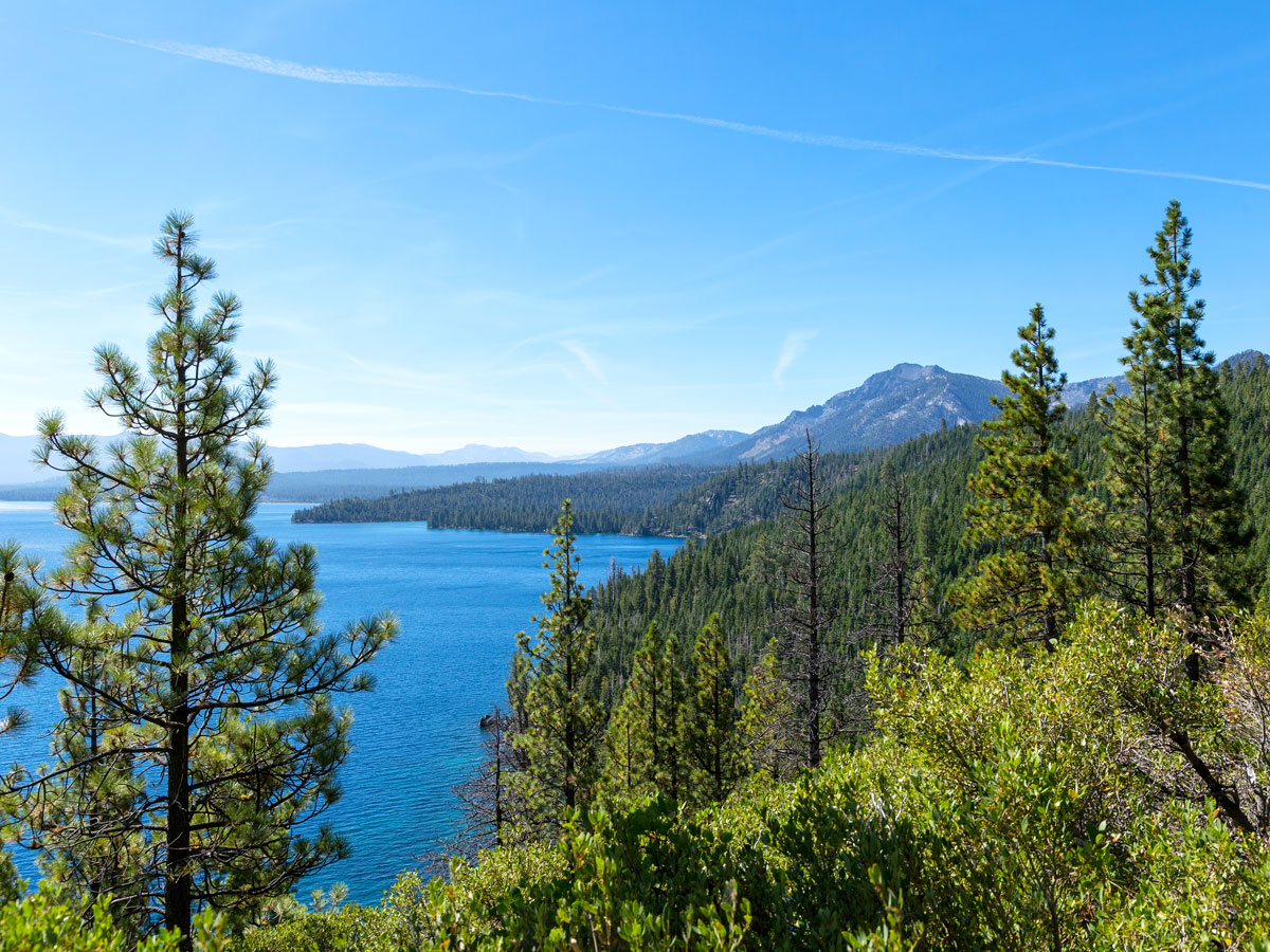 View of Lake Tahoe from D.L. Bliss State Park in California