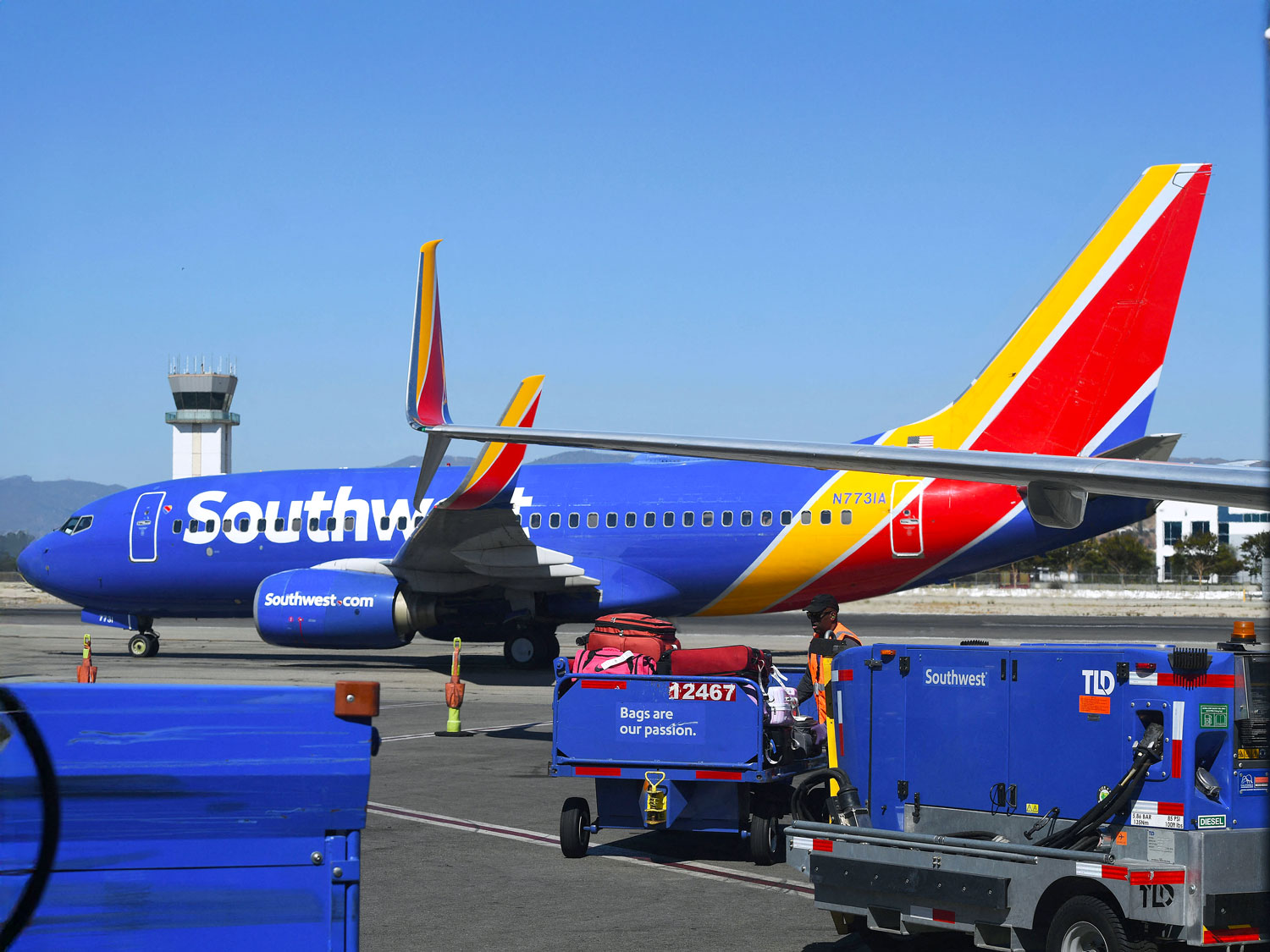 Southwest Airlines Boeing 737 taxiing at airport