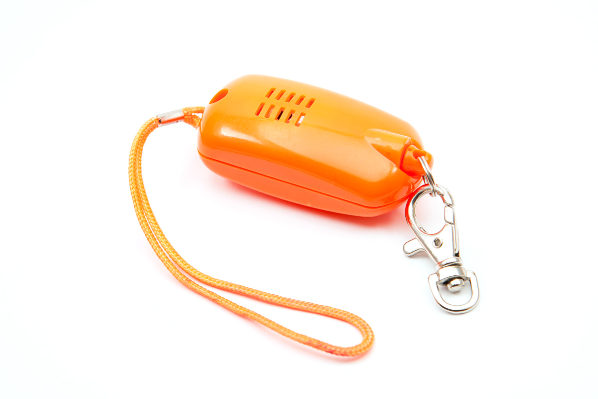 Orange personal safety alarm