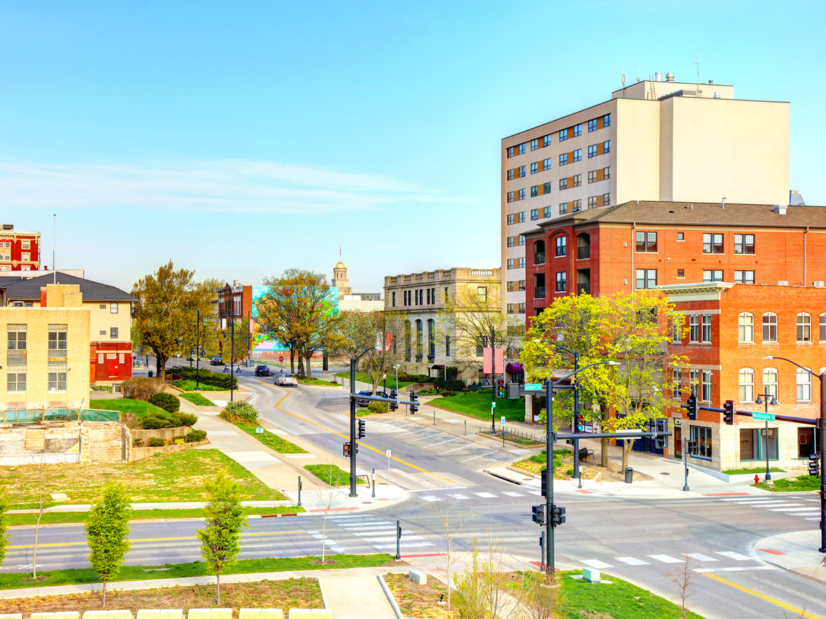 Cityscape of Iowa City, Iowa