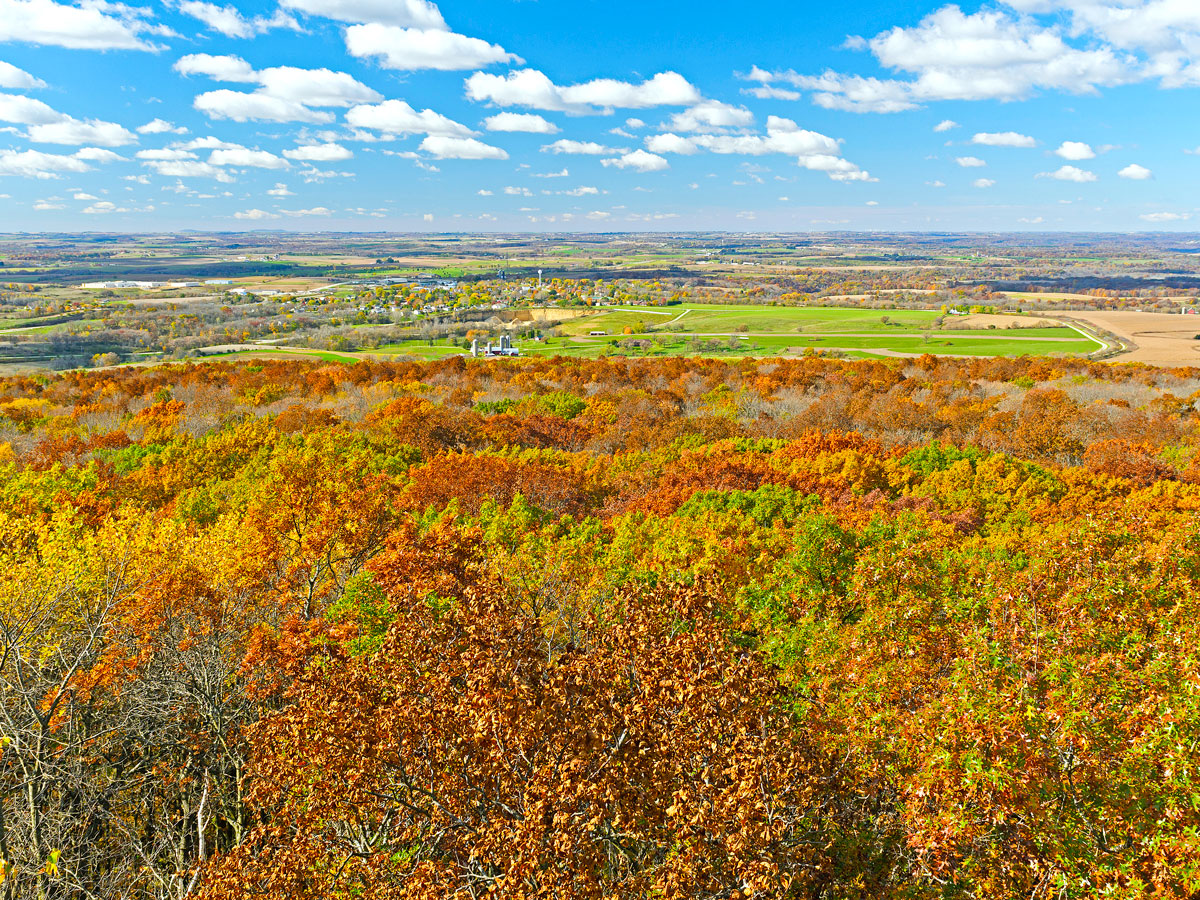 Fall landscape view in Wisconsin