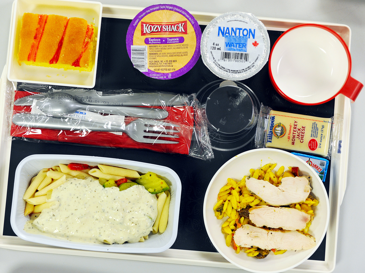 In-flight catering meal tray