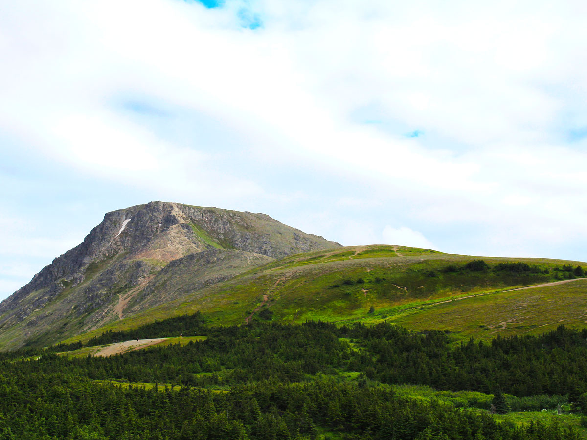 Peak of Flattop Mountain in Alaska, seen from a distance