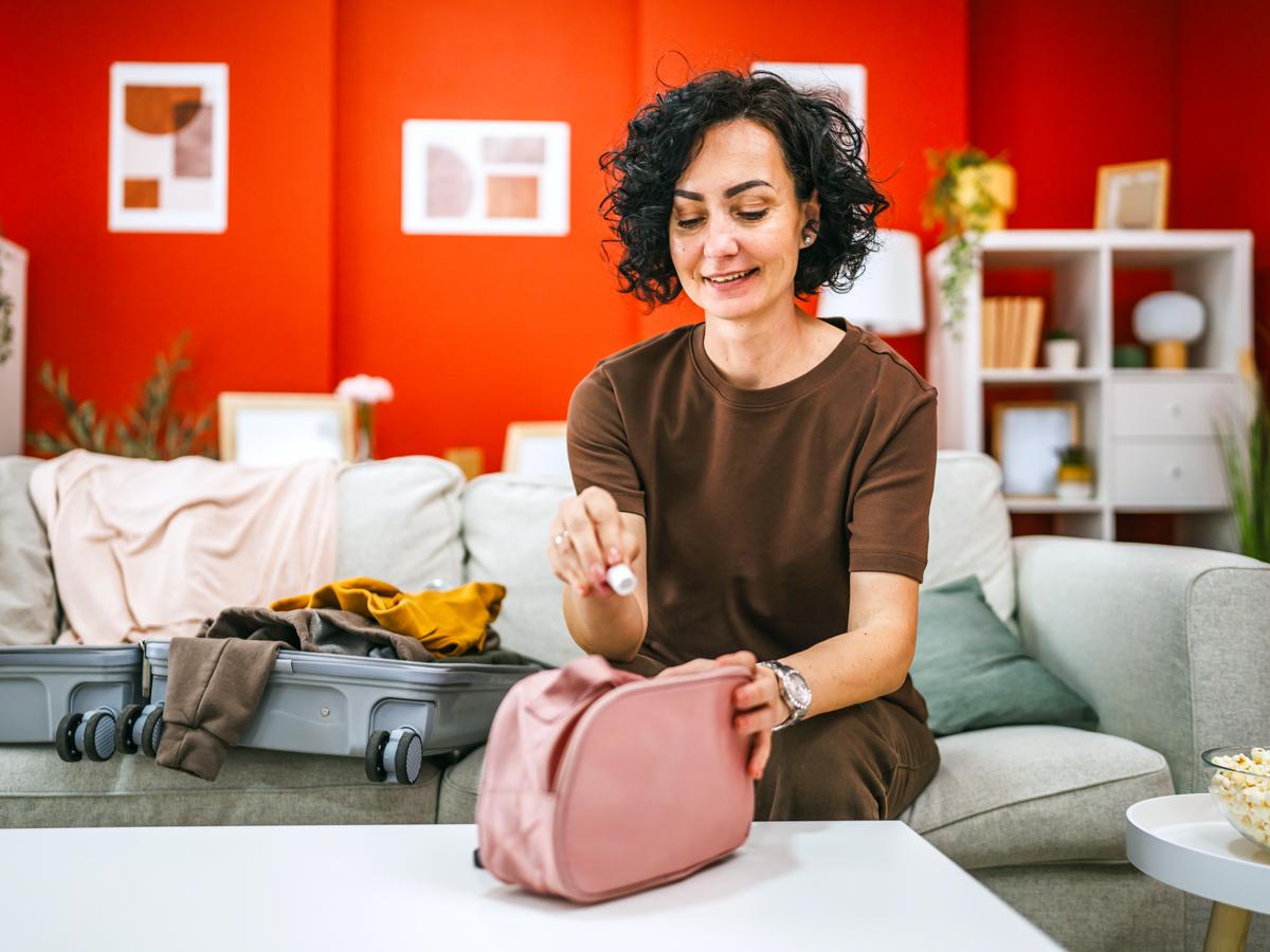 Traveler packing toiletry bag