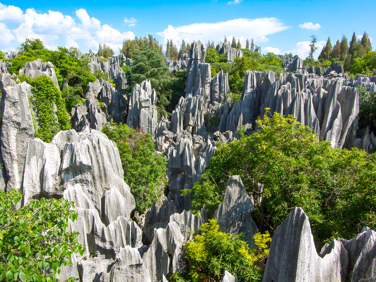 Towering karst formations of China's Shilin Stone Forest