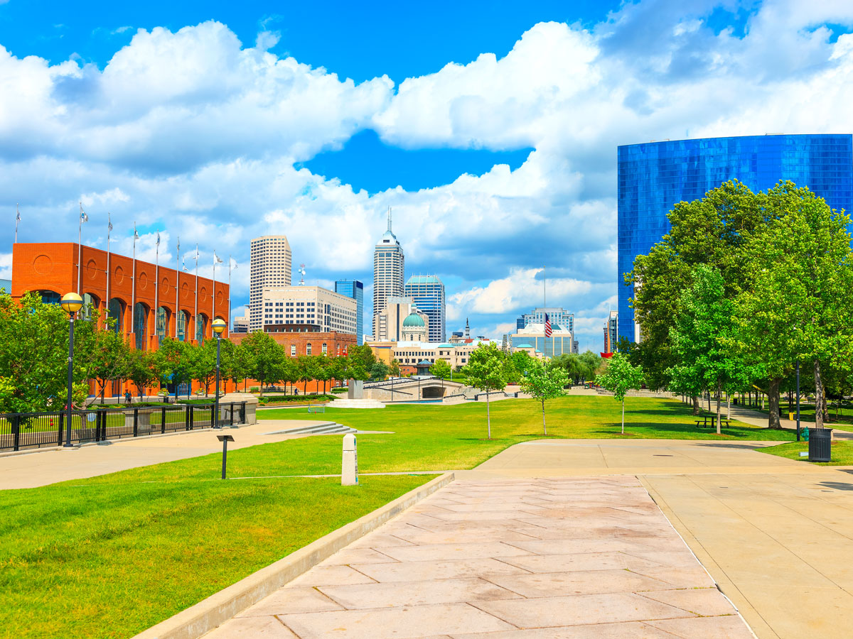 Park in downtown Indianapolis, Indiana