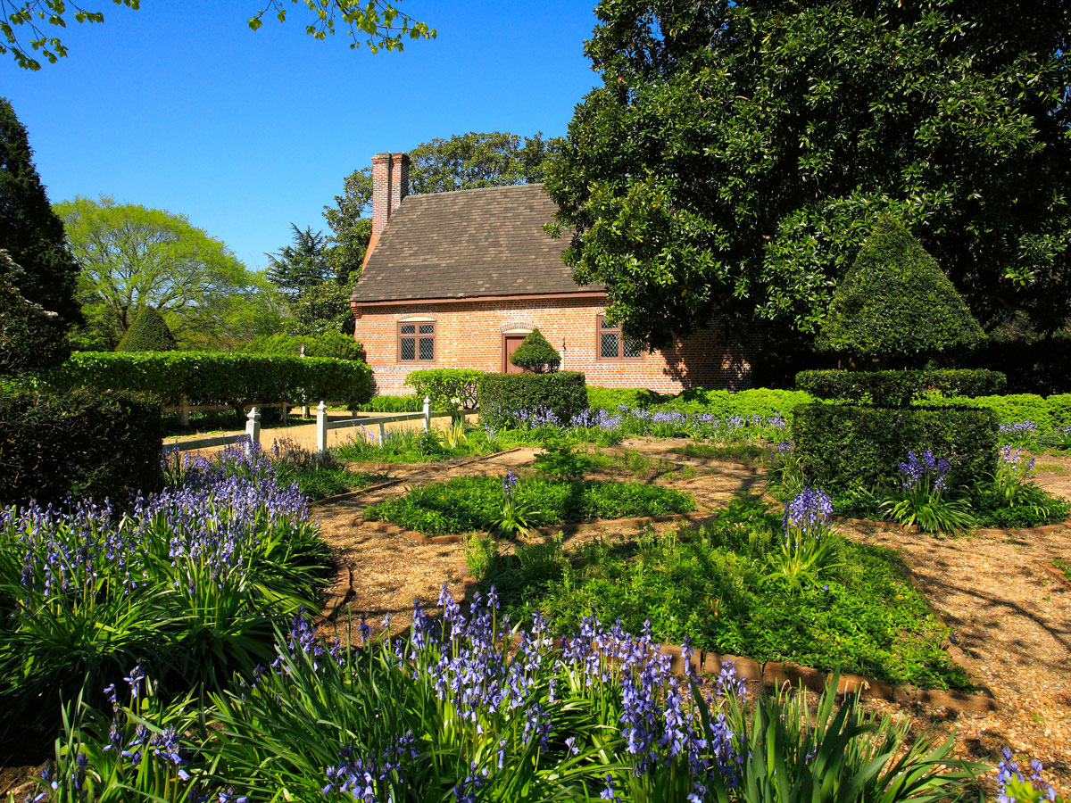 Gardens of the Adam Thoroughgood House in Virginia Beach, Virginia