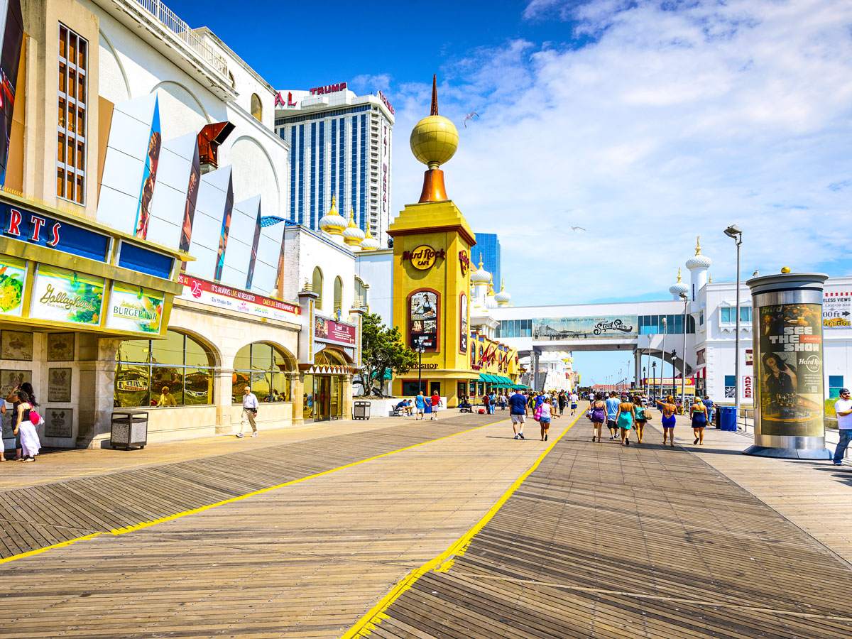 Atlantic City Boardwalk on the Jersey Shore