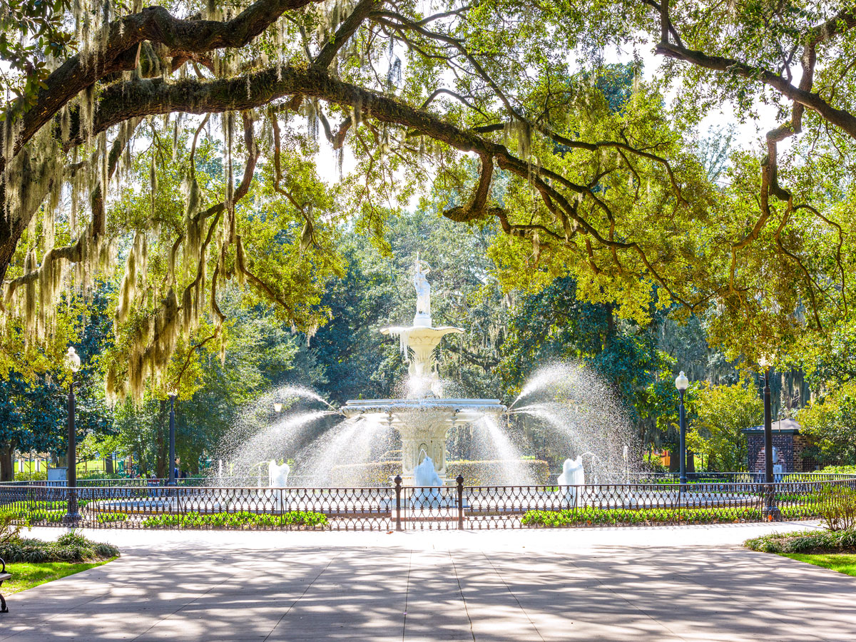 Fountain in Savannah, Georgia's Forsyth Park