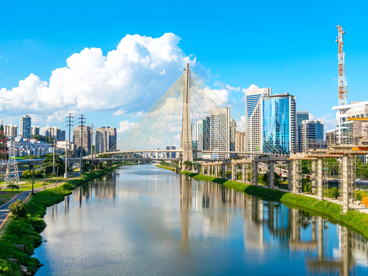Octávio Frias de Oliveira Bridge in Sao Paulo, Brazil