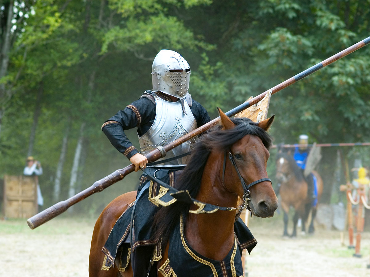 Jouster on horseback