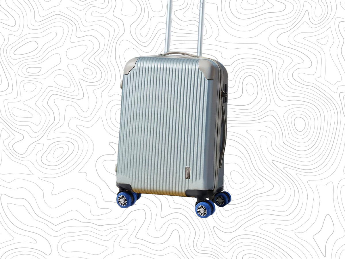 Suitcase with wheel covers