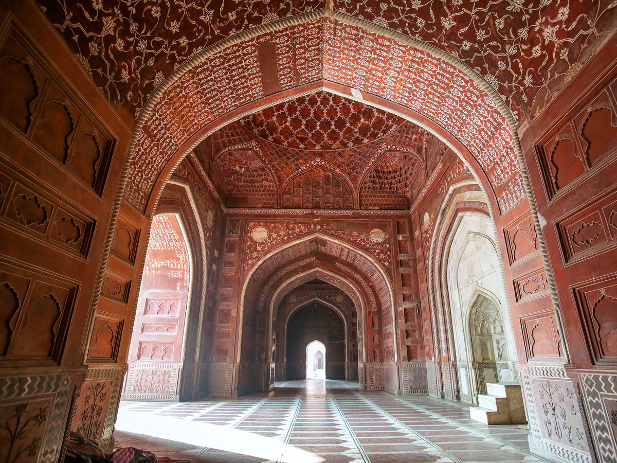 Interior of the Taj Mahal in Agra, India