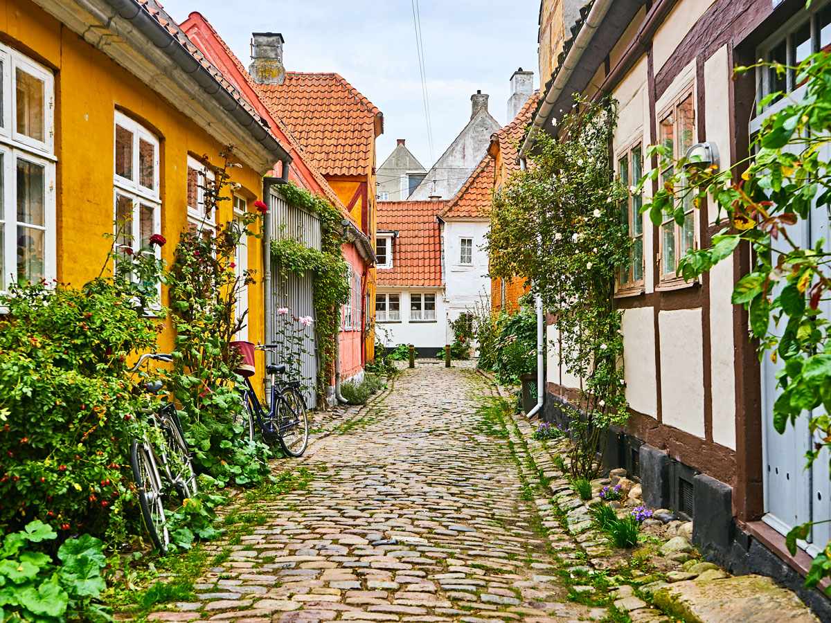 Residential street in Denmark