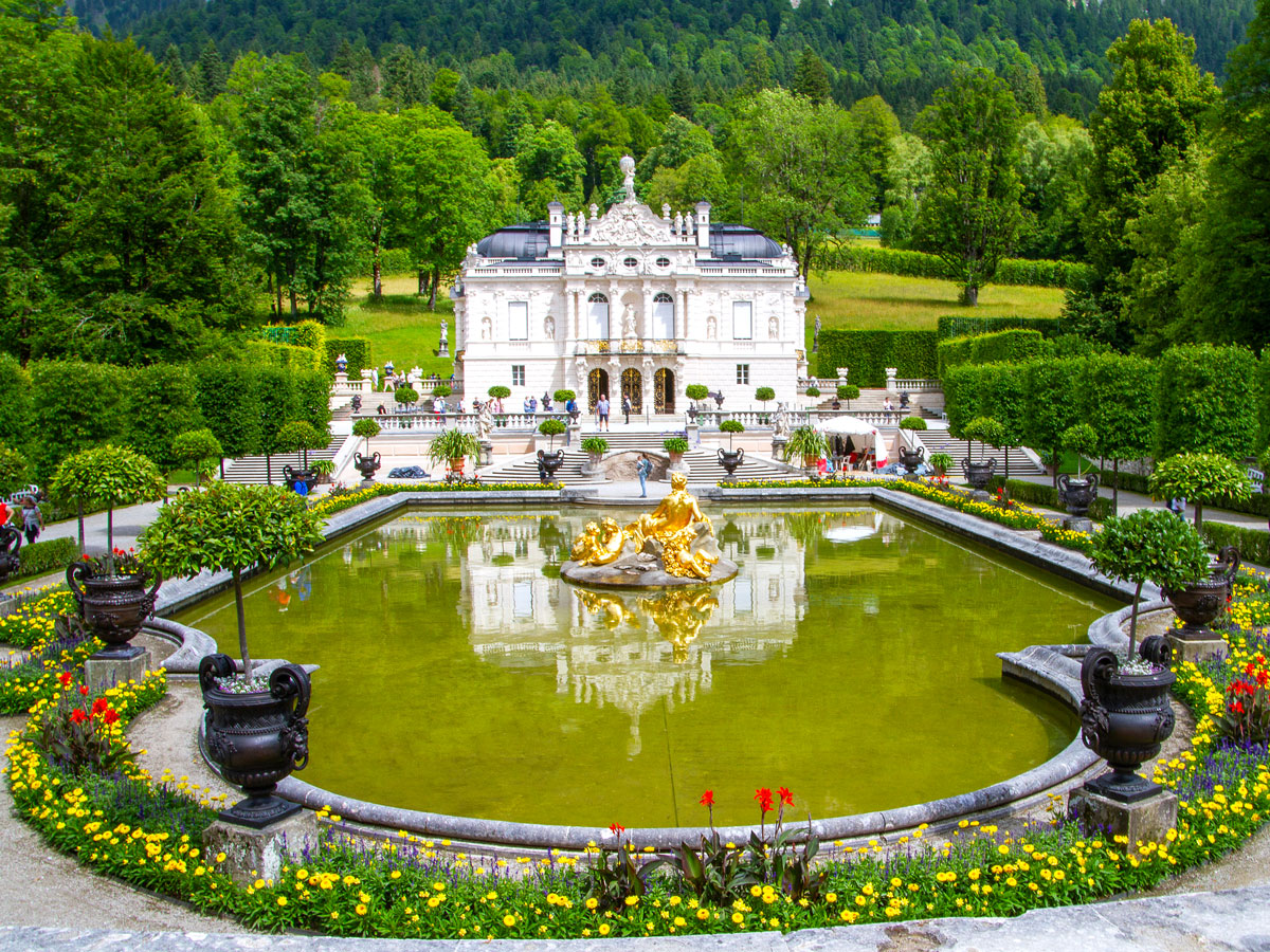 Estate and grounds of Linderhof Palace in Germany