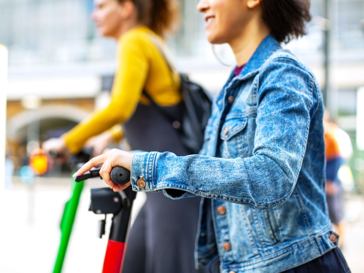 Person wearing denim jacket