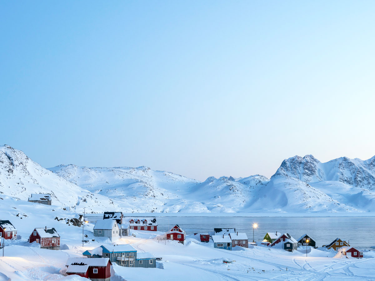 Remote Arctic village of Kulusuk, Greenland