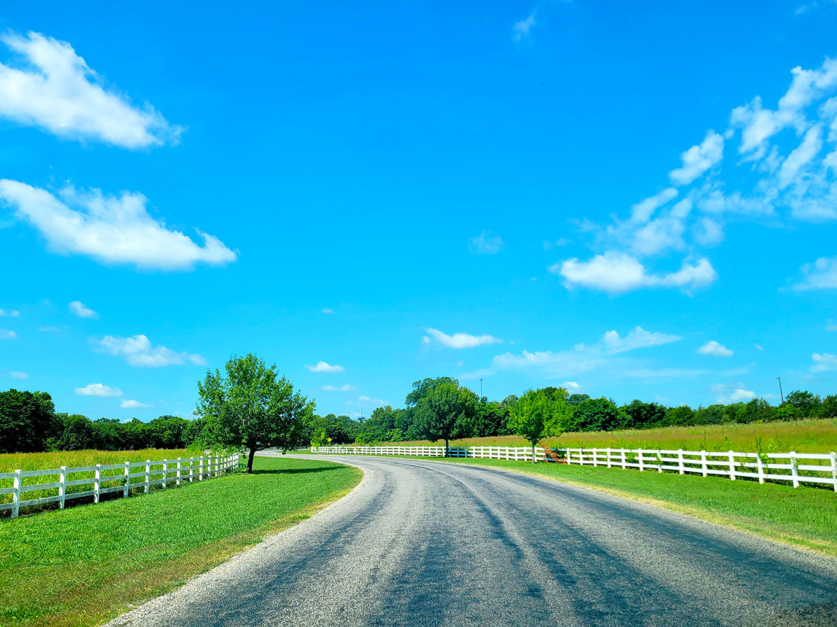 Rural road in Anna, Texas