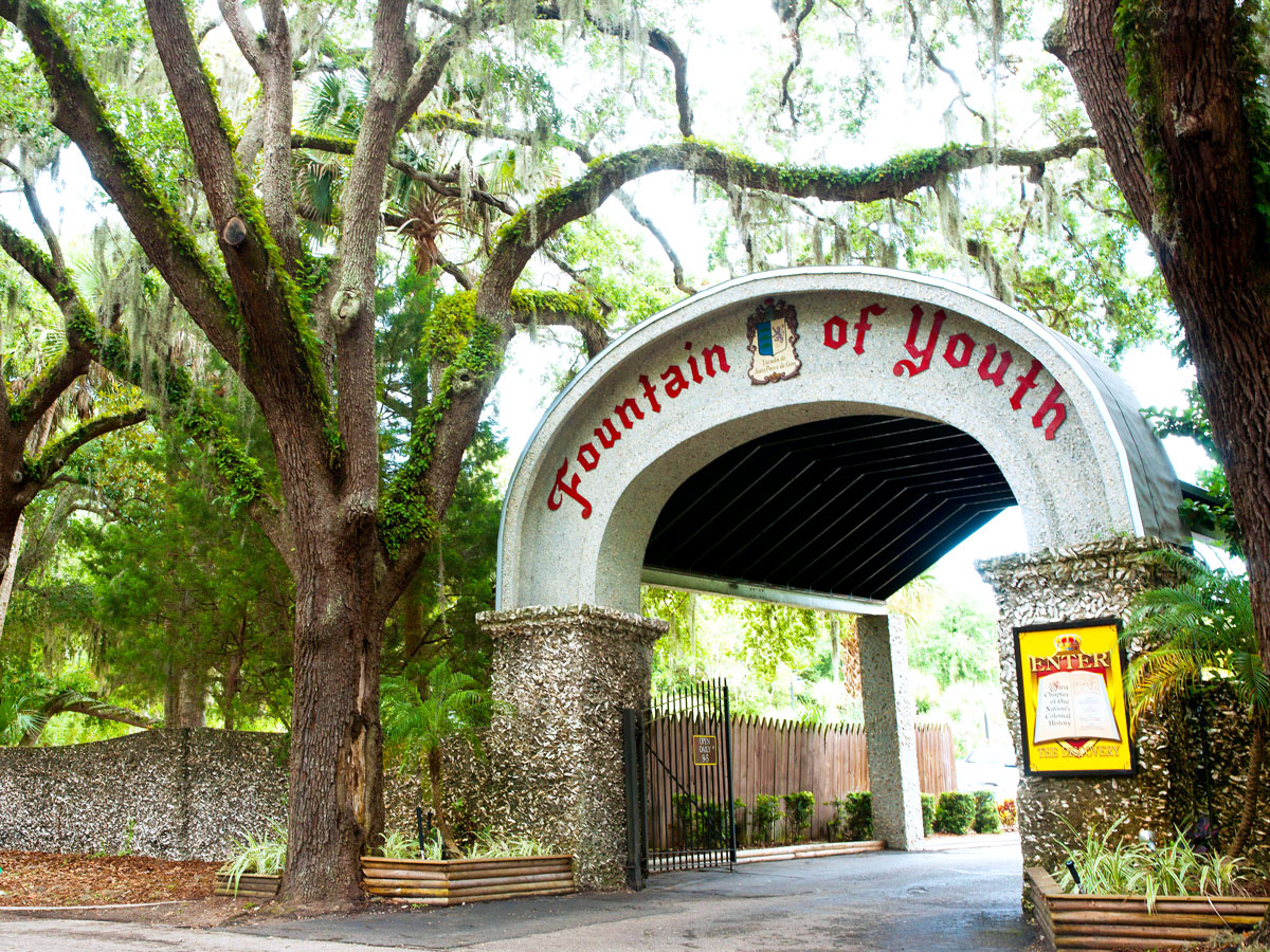 Entrance to the Fountain of Youth in St. Augustine, Florida