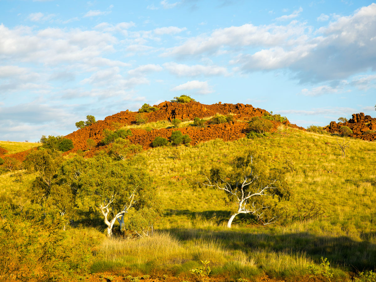Landscape of Murujuga National Park in Australia