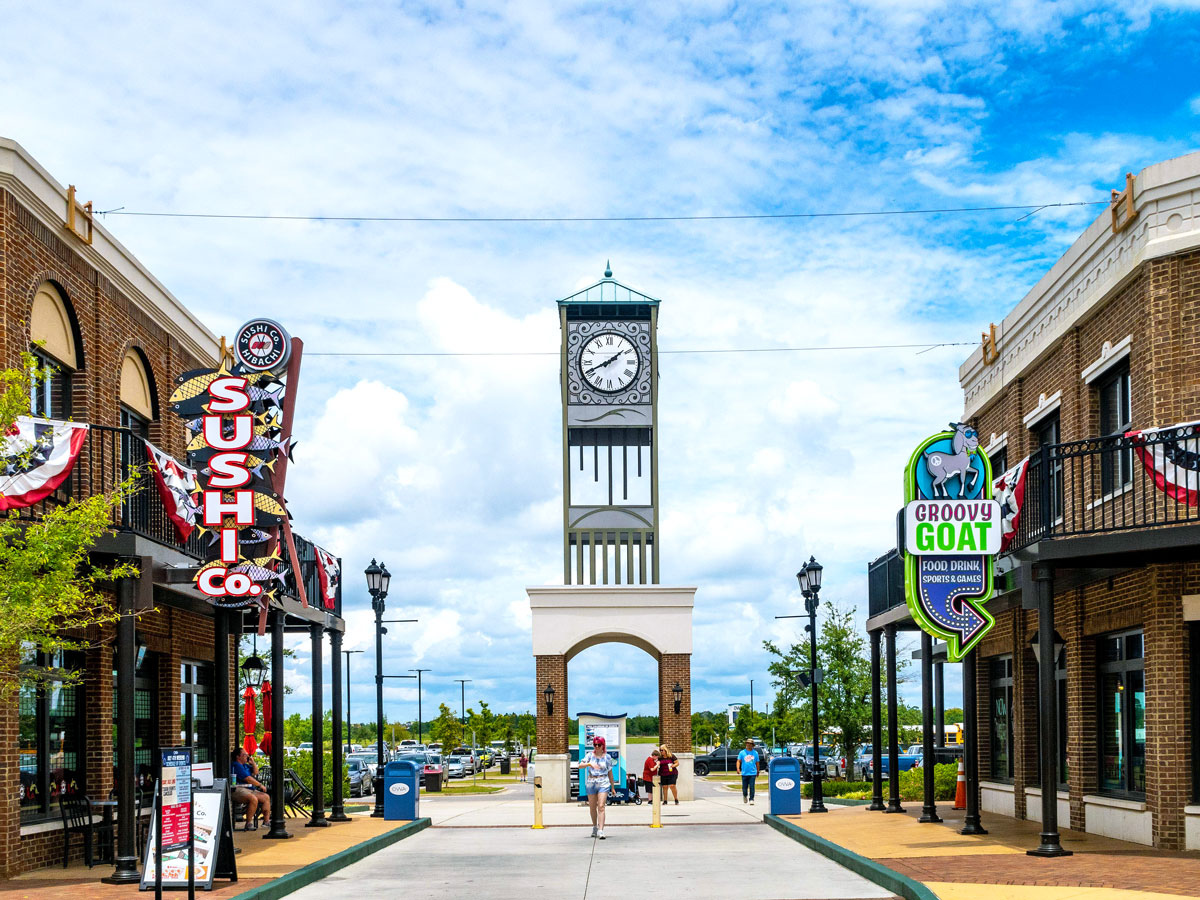 Downtown area of Foley, Alabama