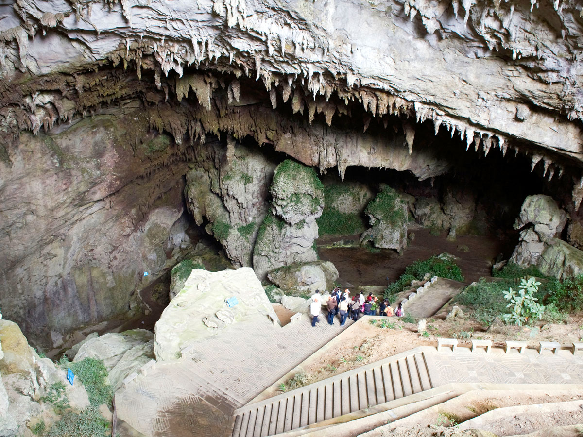 Visitors at Zhijin Cave UNESCO Global Geopark