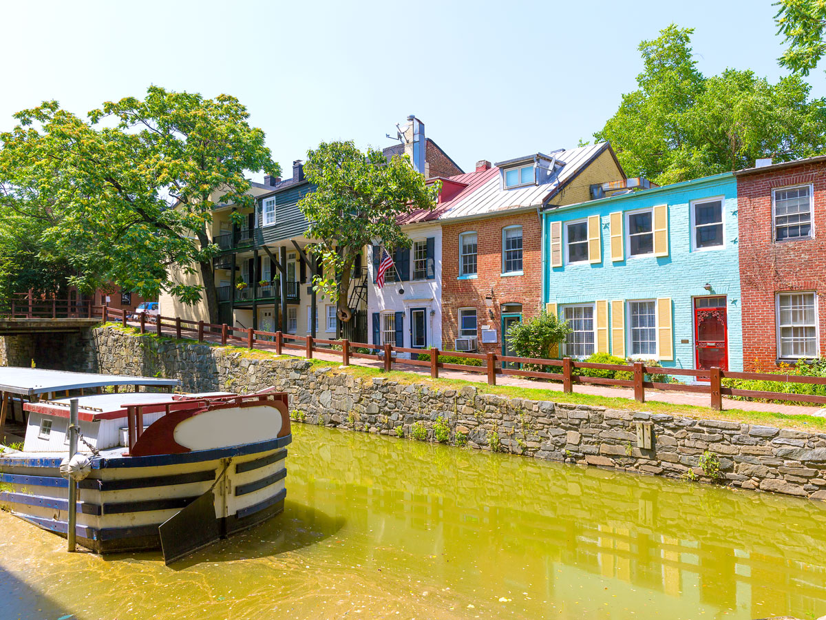 Boat on the Chesapeake and Ohio Canal in Washington, D.C.
