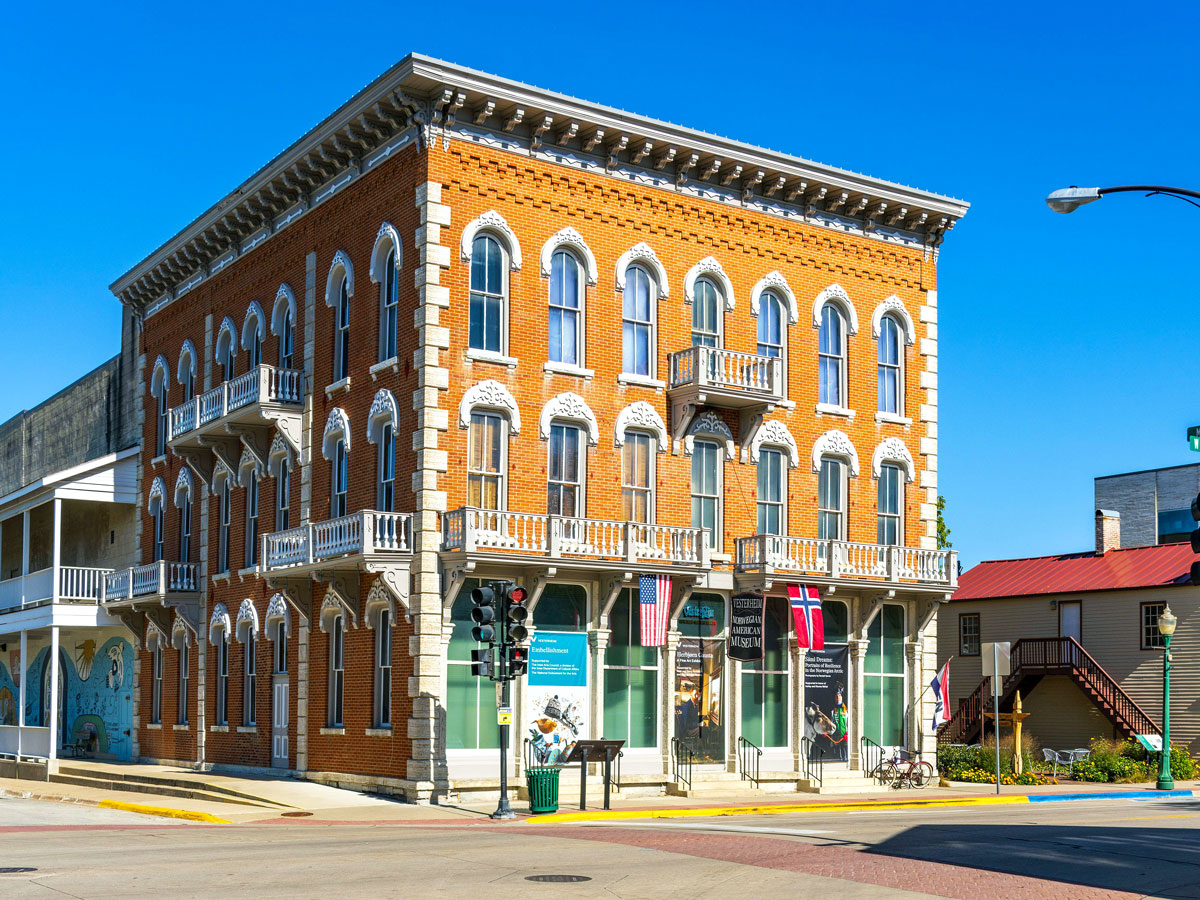 Exterior of Vesterheim Norwegian-American Museum in Decorah, Iowa